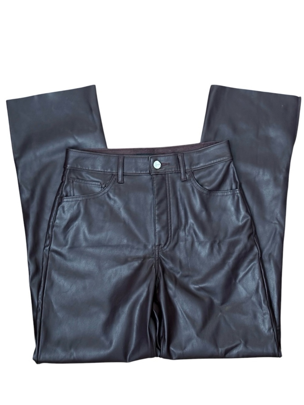 Express Faux Leather Straight Leg Pants in Decadent Red Velvet Cake GIRG! NEW!